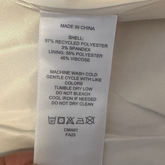 Quince Stretch Crepe Open Blazer in Sand Lightweight Size XL Business Casual NWT - Picture 7 of 10